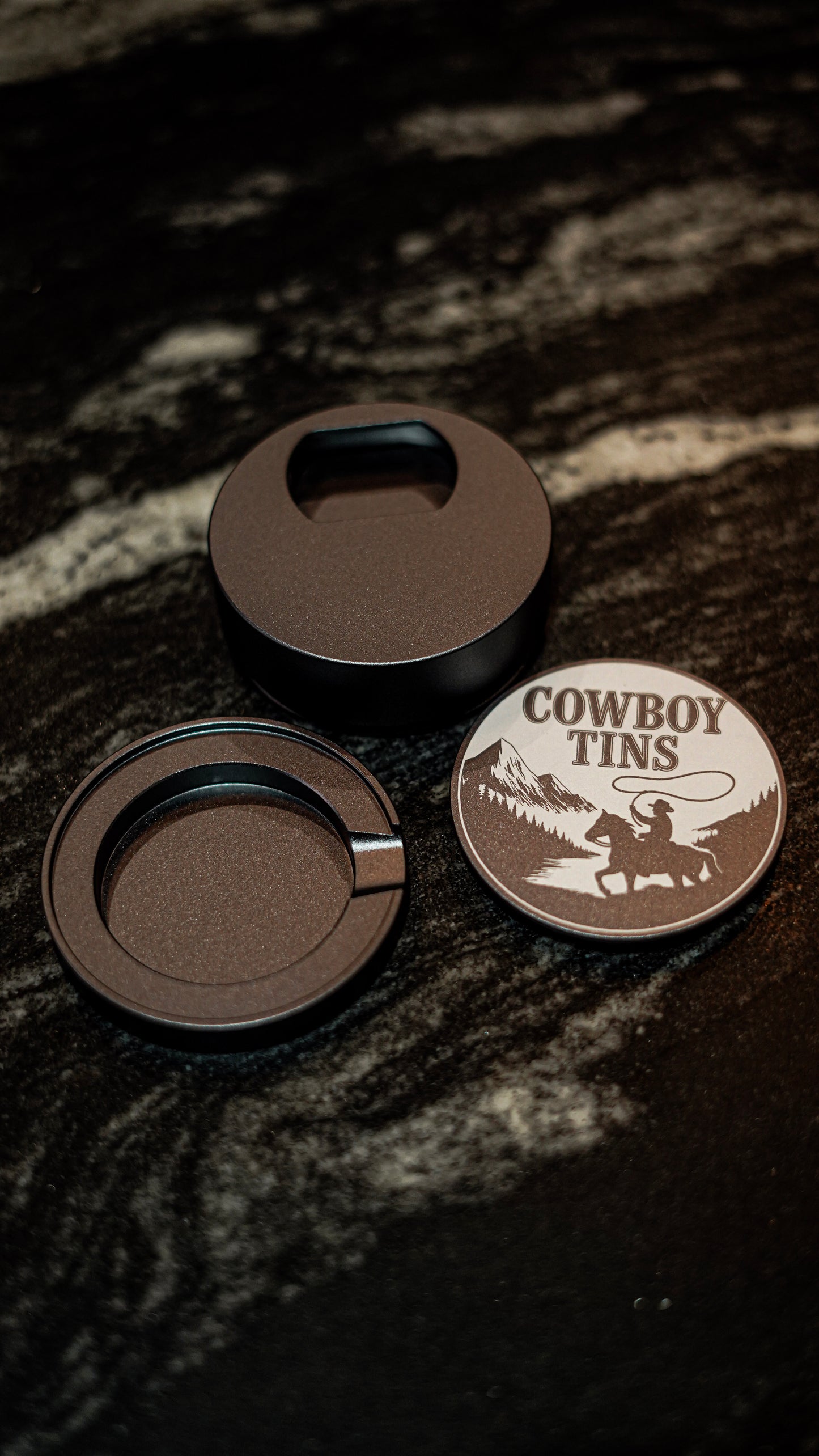 Grey Nicotine Pouch/Tobacco Container with Built in Bottle Opener